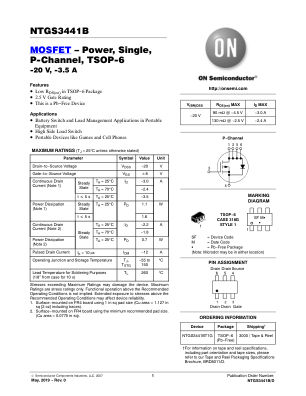 NTGS3441B datasheet cover page