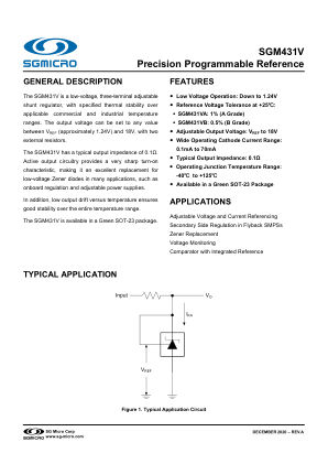 SGM431V datasheet cover page