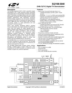 SI2168-B40-GM 数据手册首页