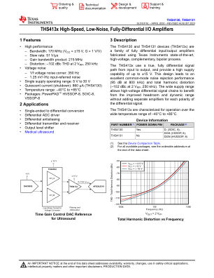 THS4131 datasheet cover page
