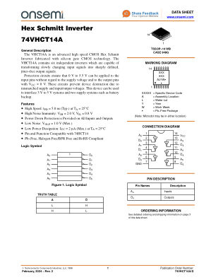 74VHCT14A 数据手册首页