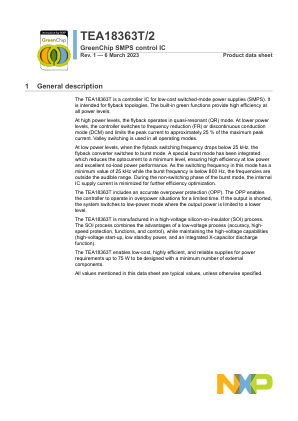 TEA18363T datasheet cover page