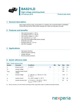 BAS21LDYL datasheet cover page