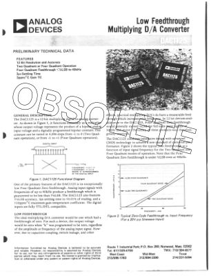 1621784DAC1125 datasheet cover page