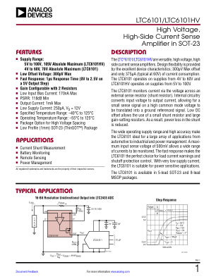 LTC6101 datasheet cover page