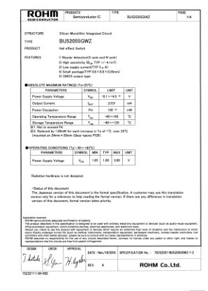 BU52055GWZ datasheet cover page