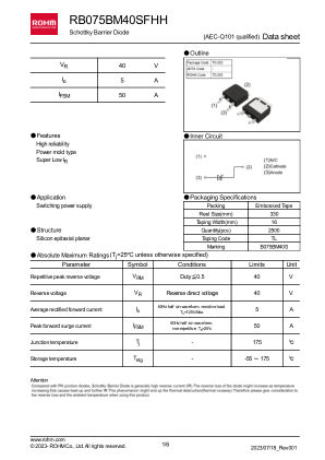 RB075BM40SFHH 数据手册首页
