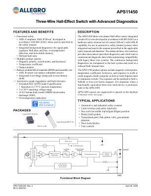 APS11450 datasheet cover page