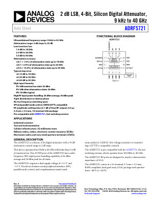 ADRF5721 数据手册首页