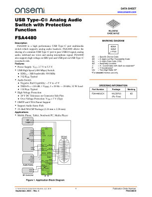 FSA4480 datasheet cover page
