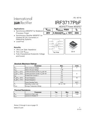 IRF3717 datasheet cover page