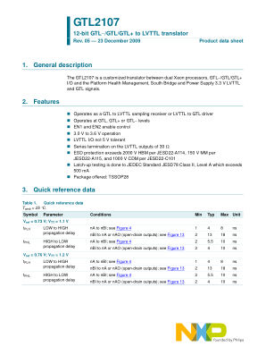 GTL2107 datasheet cover page