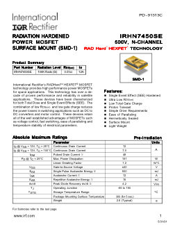 IRHN7450SESCS 数据手册首页