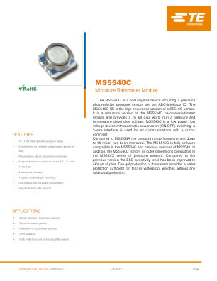 MS5540C 数据手册首页