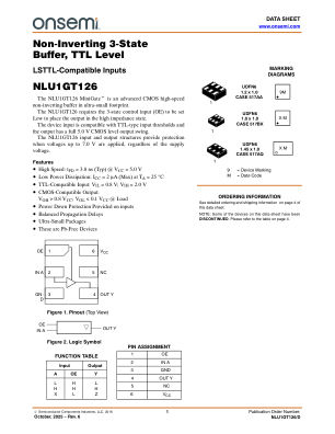 NLU1GT126 数据手册首页