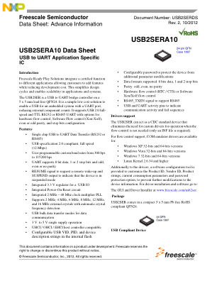 USB2SERDS 数据手册首页