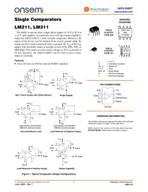 LM211 数据手册首页