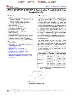 LMV358A-Q1 datasheet cover page