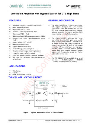 AW15208HFDR datasheet cover page
