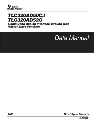TLC320AD50 datasheet cover page