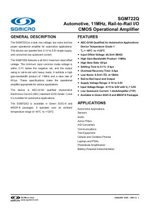 SGM722Q datasheet cover page