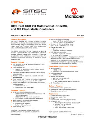 USB2240I-AEZG-06 datasheet cover page