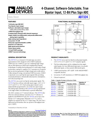 AD7324 datasheet cover page
