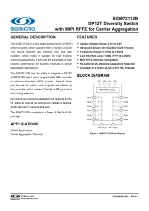 SGM72112B datasheet cover page