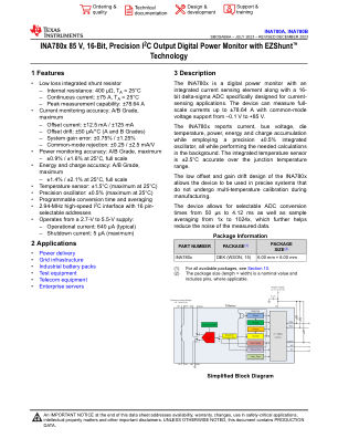 INA780B datasheet cover page