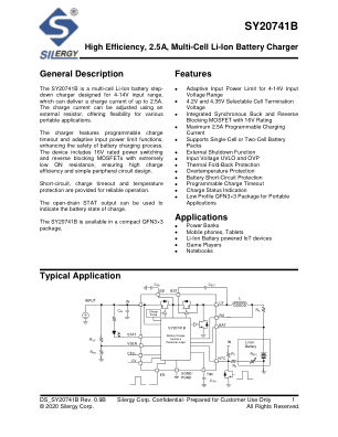 SY20741BQDC datasheet cover page