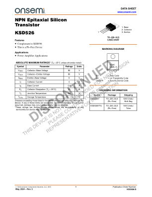 KSD526 数据手册首页