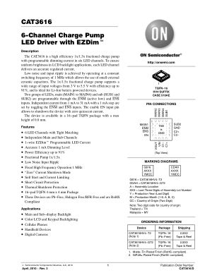 CAT3616 数据手册首页
