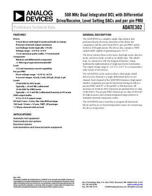 ADATE302 数据手册首页