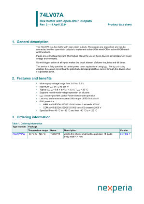 74LV07APWJ datasheet cover page