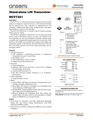 NCV7321 数据手册首页