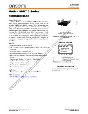 FSBB30CH60C 数据手册首页