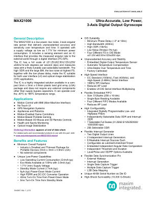 MAX21000 datasheet cover page