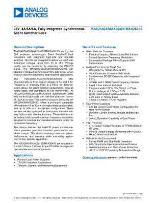 MAX26404 datasheet cover page