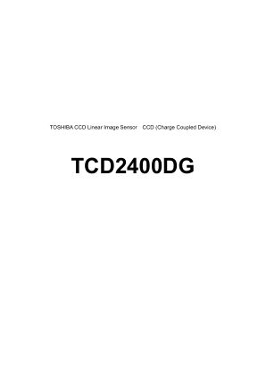 TCD2400DG datasheet cover page