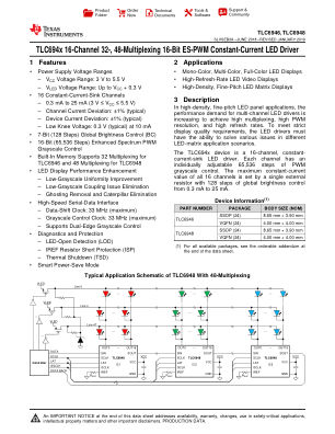 TLC6948 datasheet cover page