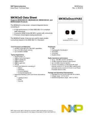 MKW2XDXXX 数据手册首页