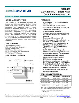 DS26303 datasheet cover page