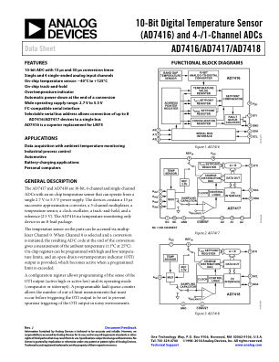 AD7416 数据手册首页
