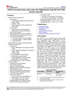 TAC5112 datasheet cover page
