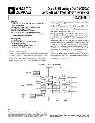 DAC8426 datasheet cover page