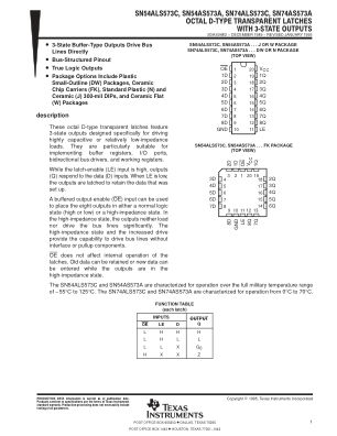 SN74AS573A 数据手册首页