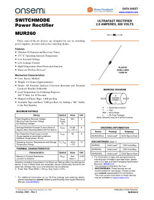 MUR260 数据手册首页