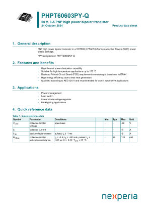 PHPT60603PY-QX datasheet cover page