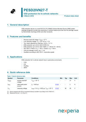 PESD2IVN27-T datasheet cover page