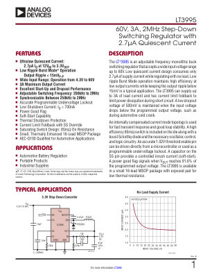 LT3995 datasheet cover page